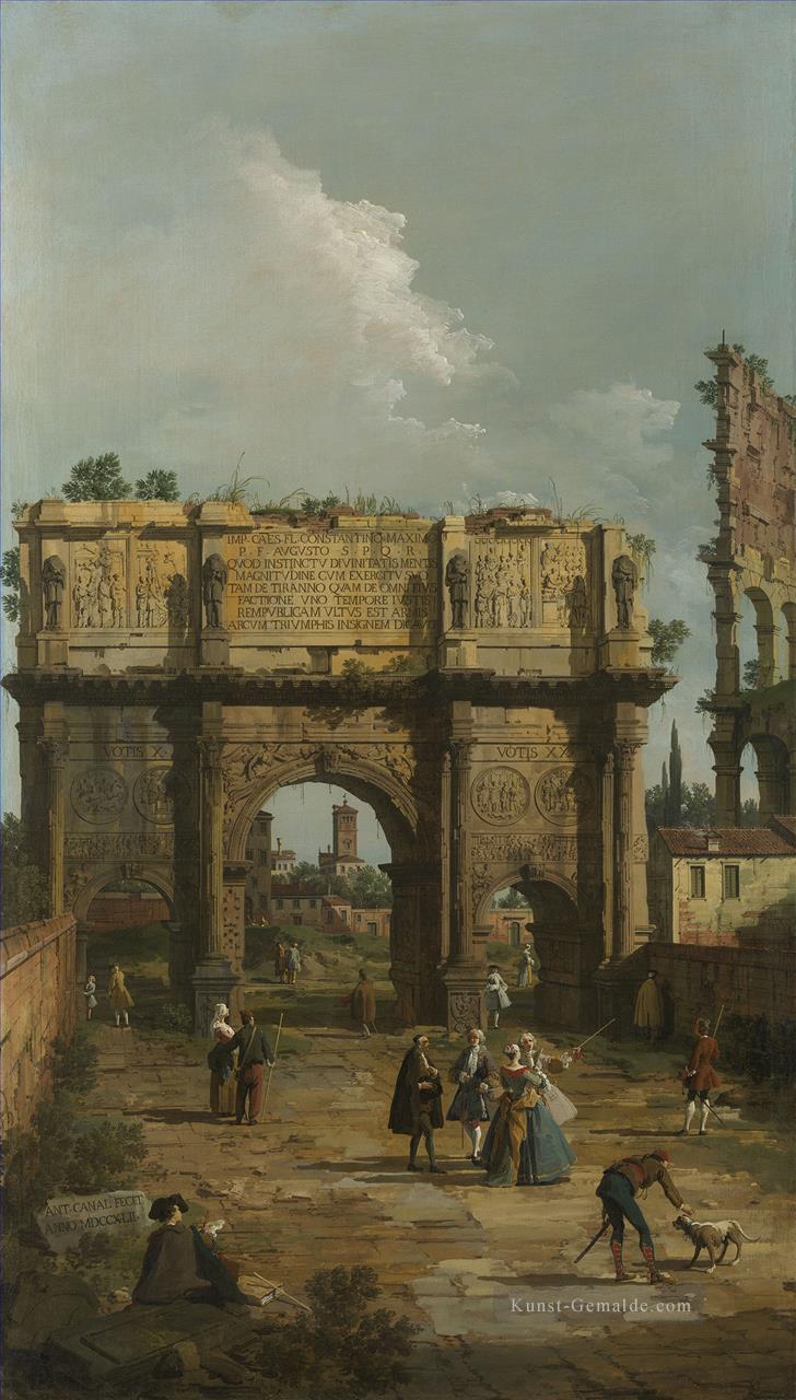 rom der Bogen Konstantins 1742 Canaletto Ölgemälde